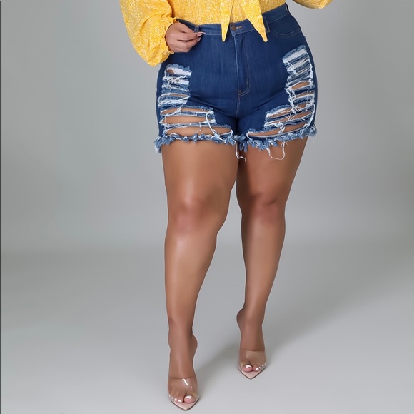 Distressed Booty Shorts - Picture 4 of 4